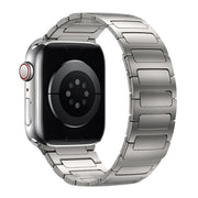 For Apple Watch 46mm / 49mm / 45mm / 44mm I-Beam Magnetic Stainless Steel Strap(Titanium Gold)