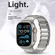 For Apple Watch 42mm / 41mm / 40mm / 38mm I-Beam Magnetic Stainless Steel Strap(Black)