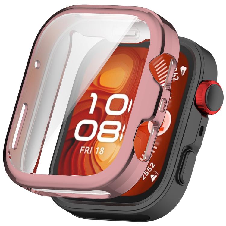 For Huawei Watch Fit 4 Electroplated TPU Full Coverage Watch Protective Case(Pink)