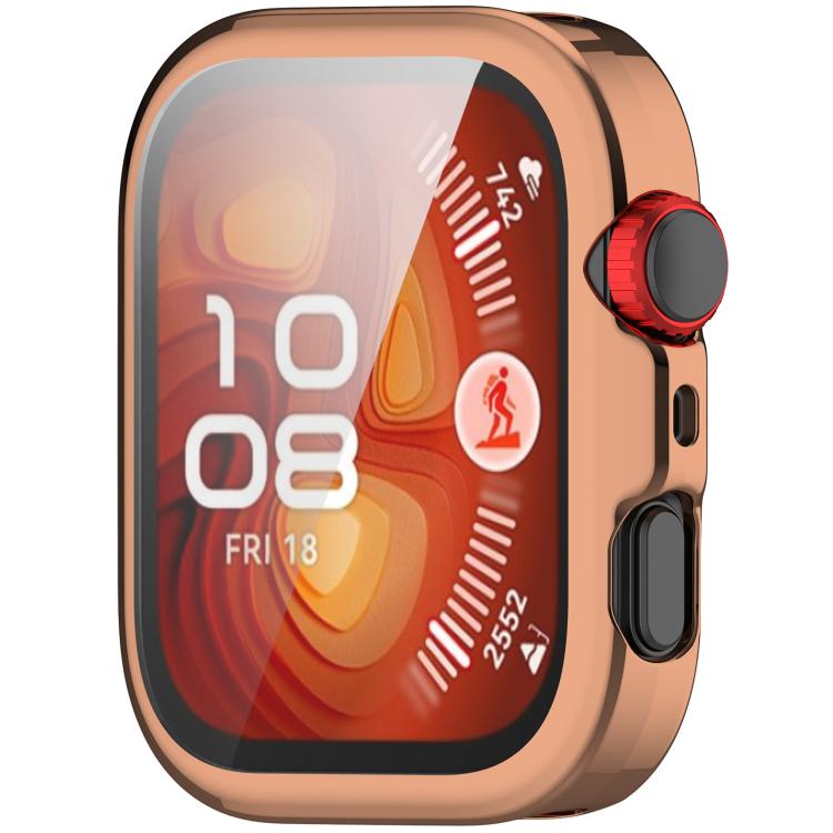 For Huawei Watch Fit 4 Electroplated TPU Full Coverage Watch Protective Case(Rose Gold)