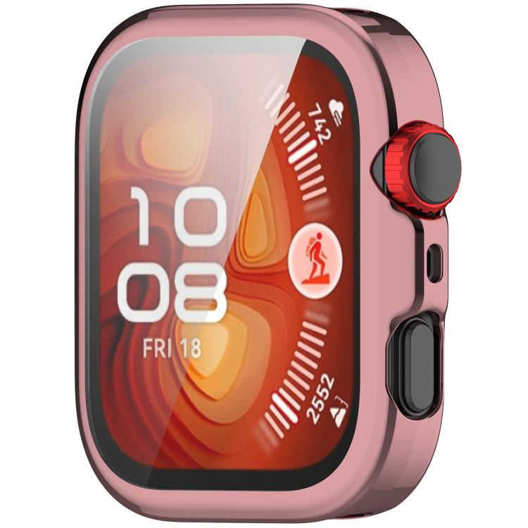 For Huawei Watch Fit 4 Pro Electroplated TPU Full Coverage Watch Protective Case(Pink)