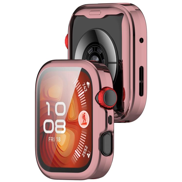For Huawei Watch Fit 4 Pro Electroplated TPU Full Coverage Watch Protective Case(Pink)