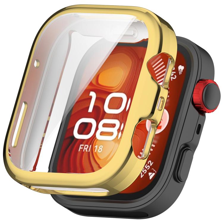 For Huawei Watch Fit 4 Pro Electroplated TPU Full Coverage Watch Protective Case(Gold)