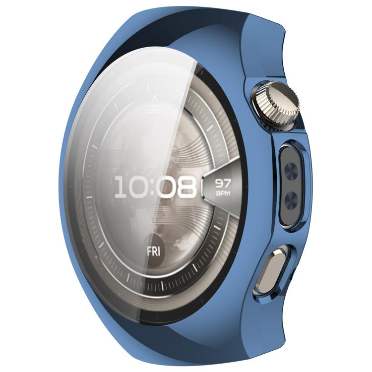 For Huawei Watch 5 42mm Electroplated TPU Full Coverage Watch Protective Case(Blue)