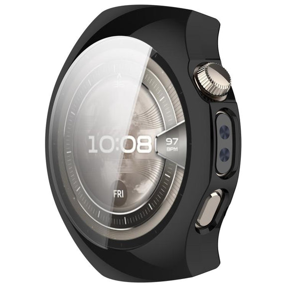 For Huawei Watch 5 42mm Electroplated TPU Full Coverage Watch Protective Case(Black)