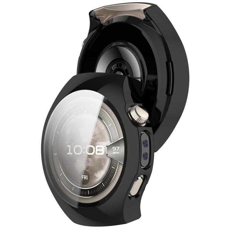 For Huawei Watch 5 42mm Electroplated TPU Full Coverage Watch Protective Case(Black)