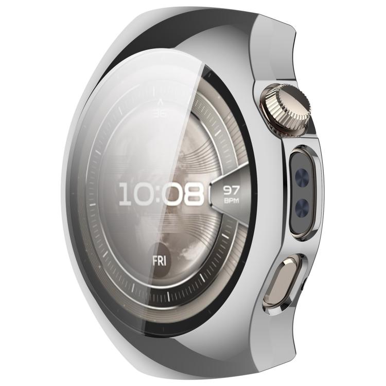 For Huawei Watch 5 42mm Electroplated TPU Full Coverage Watch Protective Case(Silver)