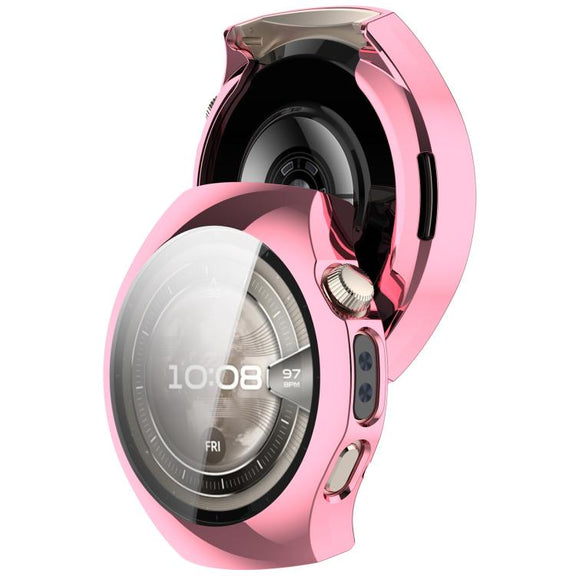 For Huawei Watch 5 46mm Electroplated TPU Full Coverage Watch Protective Case(Pink)