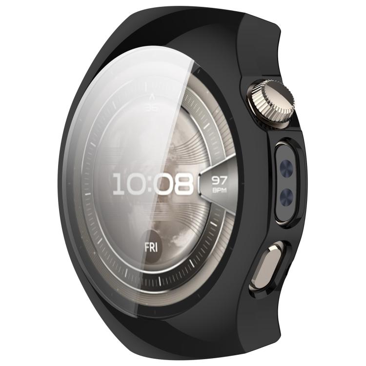 For Huawei Watch 5 46mm Electroplated TPU Full Coverage Watch Protective Case(Black)