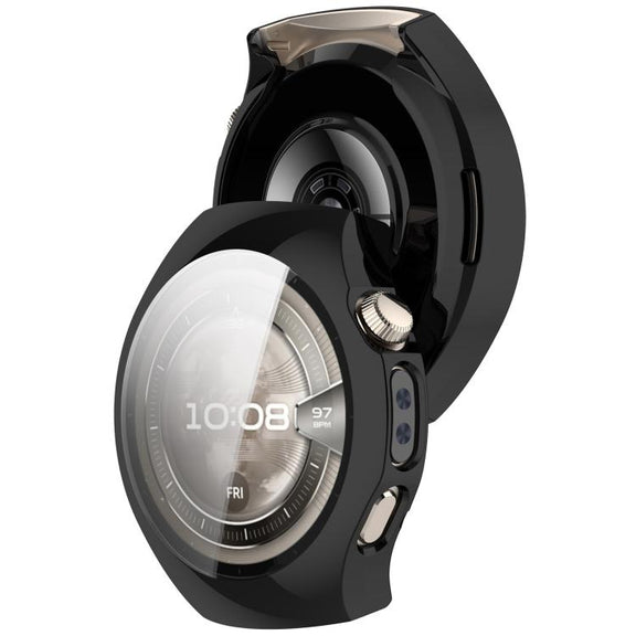 For Huawei Watch 5 46mm Electroplated TPU Full Coverage Watch Protective Case(Black)