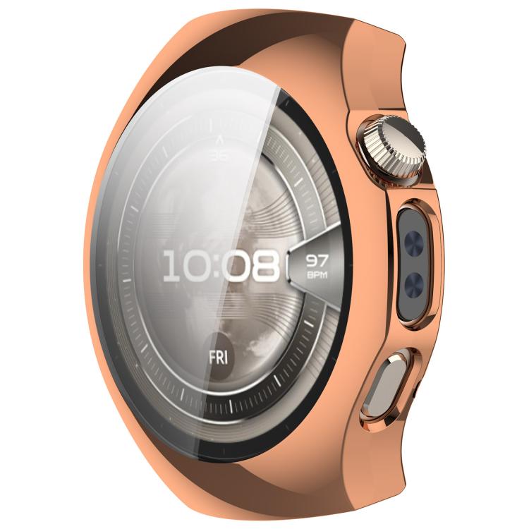 For Huawei Watch 5 46mm Electroplated TPU Full Coverage Watch Protective Case(Rose Gold)