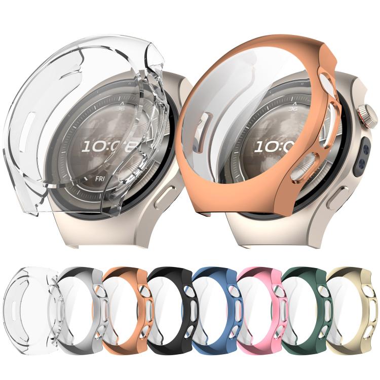 For Huawei Watch 5 46mm Electroplated TPU Full Coverage Watch Protective Case(Silver)