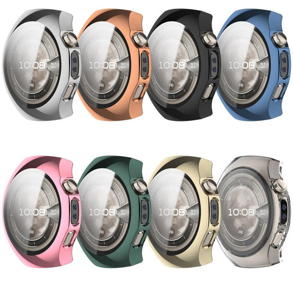 For Huawei Watch 5 46mm Electroplated TPU Full Coverage Watch Protective Case(Green)