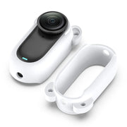 For Insta 360 Go 2 Solid Color Silicone Protective Case(White)
