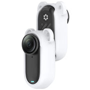 For Insta 360 Go 2 Solid Color Silicone Protective Case(White)