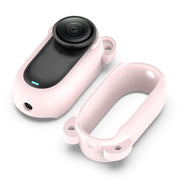 For Insta 360 Go 2 Solid Color Silicone Protective Case(Light Pink)