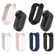 For Insta 360 Go 2 Solid Color Silicone Protective Case(White)