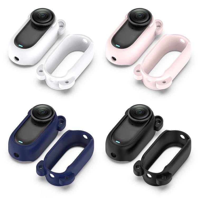 For Insta 360 Go 3S / Go 3  Solid Color Silicone Protective Case(Light Pink)
