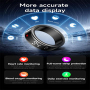 SY01 SIZE 10 Smart Ring, Support Heart Rate / Blood Oxygen / Sleep Monitoring / Multiple Sport Modes(Black)