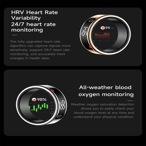 SY01 SIZE 10 Smart Ring, Support Heart Rate / Blood Oxygen / Sleep Monitoring / Multiple Sport Modes(Black)