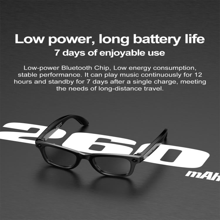 W600 Smart Glasses, Support AI Conversation / AI Photo Recognition / Bluetooth Call(Black)