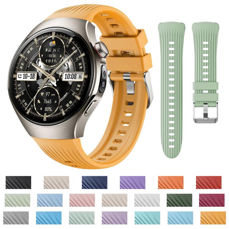 For Huawei Watch 5 46mm Vertical Silicone Watch Band(Cloudy Blue)
