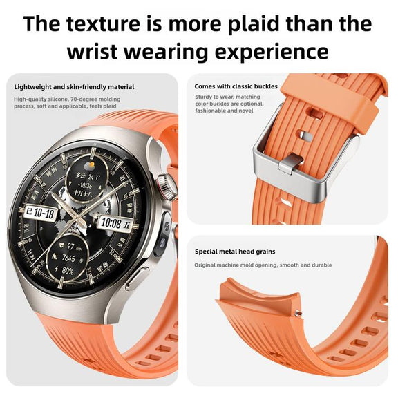 For Huawei Watch 5 46mm Vertical Silicone Watch Band(Yellow)