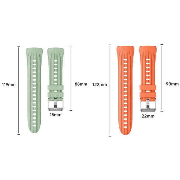 For Huawei Watch 5 42mm Vertical Silicone Watch Band(Light Green)