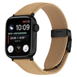 For Apple Watch 42mm / 41mm / 40mm / 38mm Lychee Texture Black Turtle Back Buckle Leather Watch Band(Camel) - Watch Bands by PMC TechLife | Online Shopping South Africa | PMC TechLife | Buy Now Pay Later Mobicred