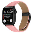 For Apple Watch 46mm / 49mm / 45mm / 44mm Lychee Texture Black Turtle Back Buckle Leather Watch Band(Pink) - Watch Bands by PMC TechLife | Online Shopping South Africa | PMC TechLife | Buy Now Pay Later Mobicred