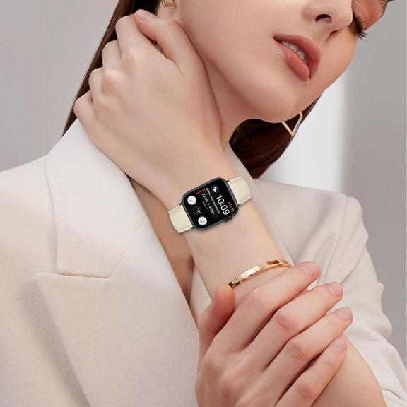 For Apple Watch 42mm / 41mm / 40mm / 38mm Lychee Texture Black Turtle Back Buckle Leather Watch Band(Gray)