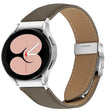 For Samsung Galaxy Watch 7 40 / 44mm Lychee Texture Silver Turtle Back Buckle Leather Watch Band(Gray) - free shipping - PMC TechLife - Order now!