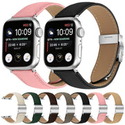 For Apple Watch 46mm / 49mm / 45mm / 44mm Lychee Texture Silver Turtle Back Buckle Leather Watch Band(Camel)