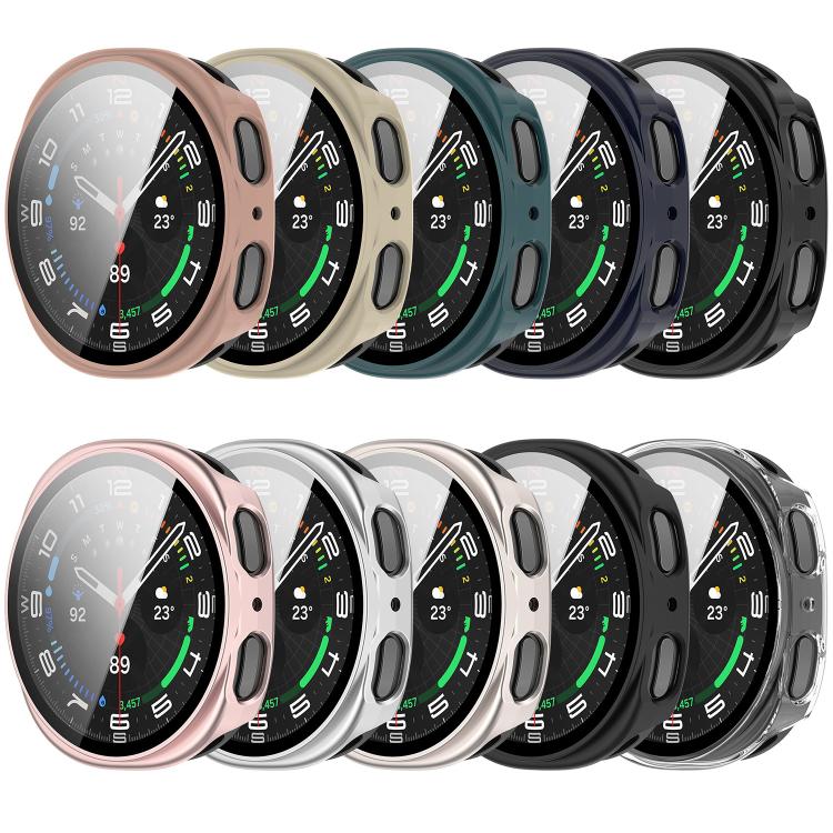 For Samsung Galaxy Watch8 Classic 46mm Tempered Film Integrated PC Watch Cover(Transparent)