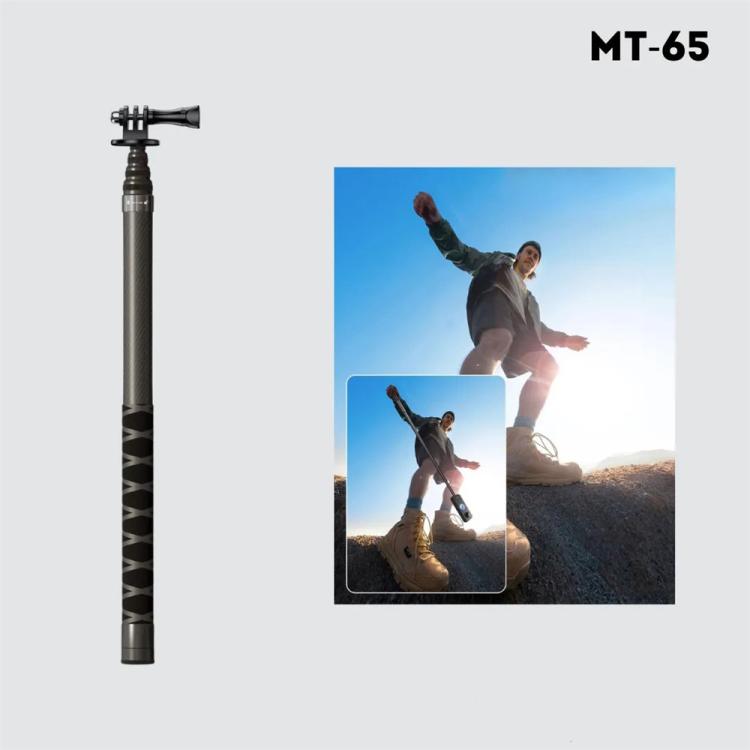 JMARY MT-65 For Action Cameras 3m Carbon Fiber Selfie Stick Monopod 5 Section Extension Pole