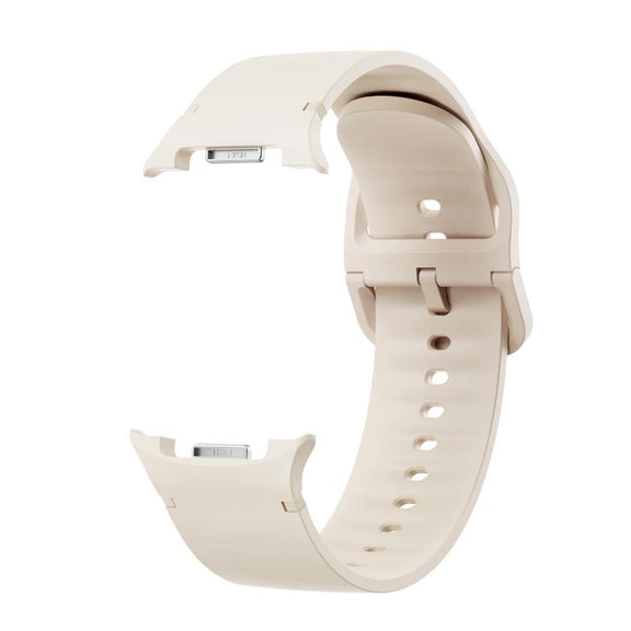 For Samsung Galaxy Watch8 / Watch8 Classic Solid Color Stitched Silicone Watch Band, Size:S(Starlight)