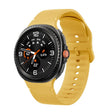 For Samsung Galaxy Watch8 / Watch8 Classic Solid Color Stitched Silicone Watch Band, Size:S(Official Yellow) - free shipping - PMC TechLife - Order now!