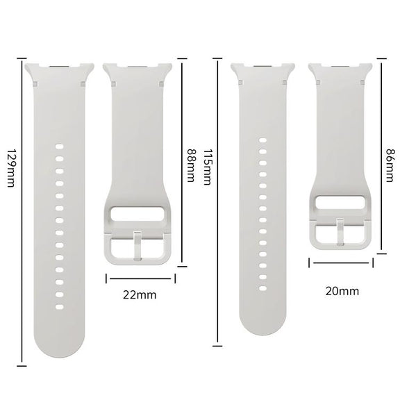 For Samsung Galaxy Watch8 / Watch8 Classic Solid Color Stitched Silicone Watch Band, Size:S(Official Yellow)