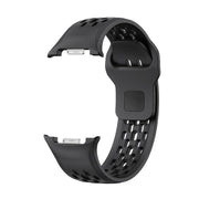 For Samsung Galaxy Watch8 / Watch8 Classic Hole Style Black Reverse Buckle Silicone Watch Band(Black)