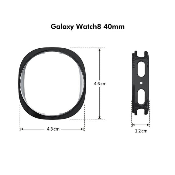 For Samsung Galaxy Watch8 40mm ENKAY Hat-Prince Full Coverage Electroplated Soft TPU Case with Screen Protection(Rose Gold)