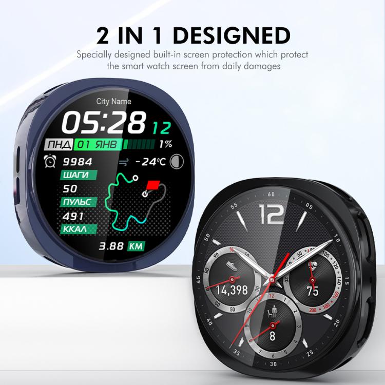For Samsung Galaxy Watch8 44mm ENKAY Hat-Prince Full Coverage Electroplated Soft TPU Case with Screen Protection(Pink)