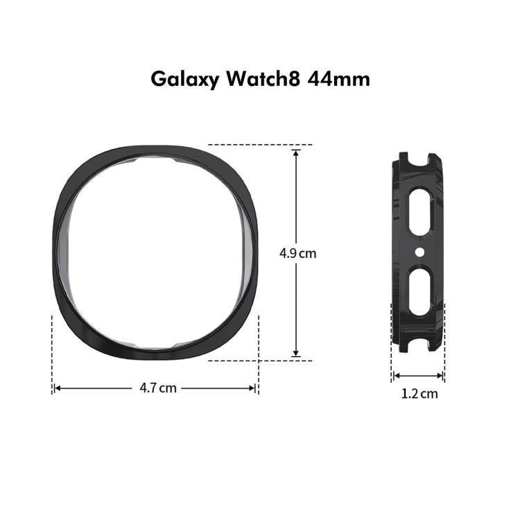 For Samsung Galaxy Watch8 44mm ENKAY Hat-Prince Full Coverage Electroplated Soft TPU Case with Screen Protection(Pink)