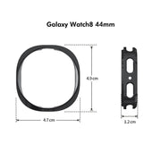 For Samsung Galaxy Watch8 44mm ENKAY Hat-Prince Full Coverage Electroplated Soft TPU Case with Screen Protection(Metal Gray)