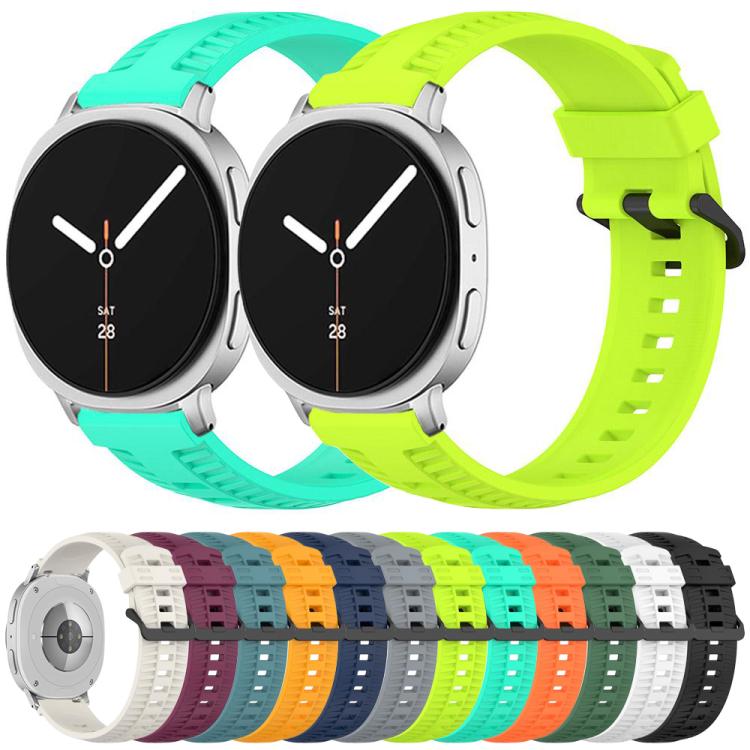 For Samsung Galaxy Watch8 / Watch8 Classic Tire Texture Silicone Watch Band(Amber Yellow)