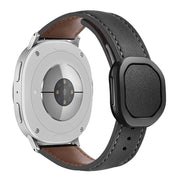 For Samsung Galaxy Watch8 / Watch8 Classic Magnetic Fold Genuine Buckle Leather Watch Band(Black)