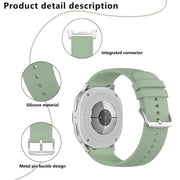 For Samsung Galaxy Watch8 / Watch8 Classic Round Tail Silicone Watch Band(Lake Blue)