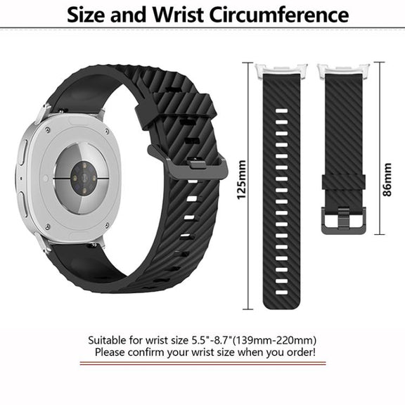 For Samsung Galaxy Watch8 / Watch8 Classic Black Buckle Spruce Silicone Watch Band(Beige)