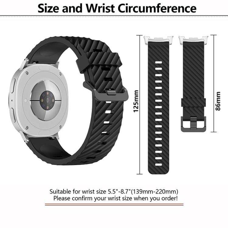 For Samsung Galaxy Watch8 / Watch8 Classic Black Buckle Spruce Silicone Watch Band(Beige)