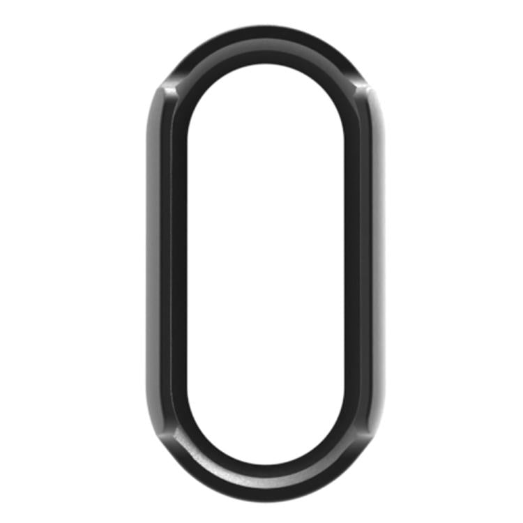 For Xiaomi Mi Band 8 / 9 Ceramic / 10 Ceramic Half Coverage Hollow PC Watch Protective Cover(Black)