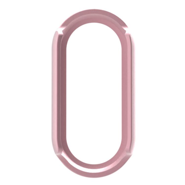 For Xiaomi Mi Band 8 / 9 Ceramic / 10 Ceramic Half Coverage Hollow PC Watch Protective Cover(Rose Pink)